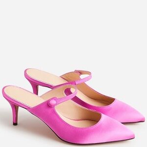 NWT J. Crew satin strap mule Colette pump